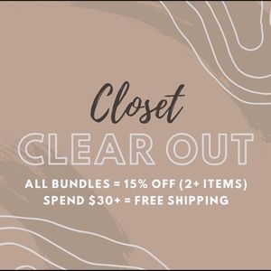 CLOSET CLEAR OUT SALE!